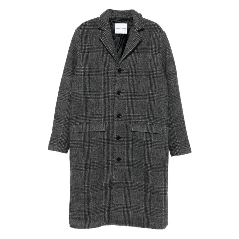 Samsoe Samsoe Grey Coats - Single Breasted Coats Men